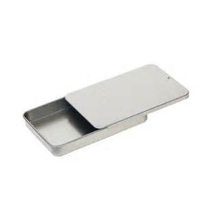 Customized Non-Toxic Printed Rectangular Metal Tin Box With Sliding Lid