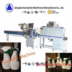 Liquid-Soap Bottles Automatic Shrink Wrap Machine POF Film Shampoo Packing