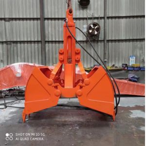 1.8cbm Excavator Single Cylinder Clamshell Bucket Shell Shaped For Caterpillar