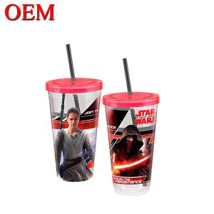 Supplier High Quality Customized Marvel Double Walled Plastic Travel Cup With