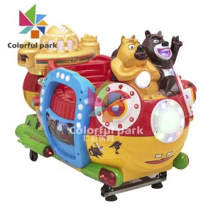 Theme Park Kiddie Carnival Rides Bear Animal Kiddie Ride For 2 Player