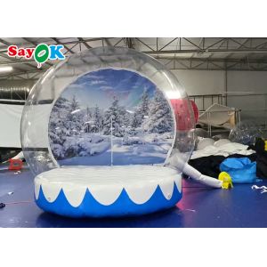 0.6mm PVC Inflatable Yard Decorations Christmas Background Wall Human Snow Globe
