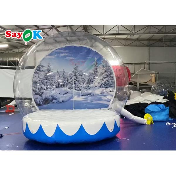 0.6mm PVC Inflatable Yard Decorations Christmas Background Wall Human Snow Globe