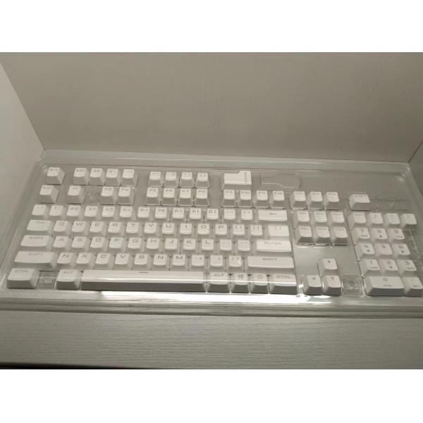 Quality White Soft Matte Texture Dual Shot PBT Keycaps 1.5mm Thickness Personalized Typing for sale
