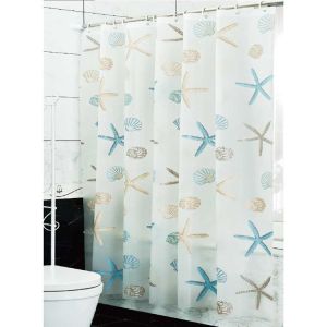 Personalized PEVA Stylish Waterproof Shower Curtain , Hookless Shower Curtain