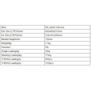 Heavy duty stackable attached lid turnover box, Stackable and nestable plastic