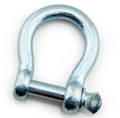 Quality European Type Galvanized Carbon steel Forged Bow shackle for sale
