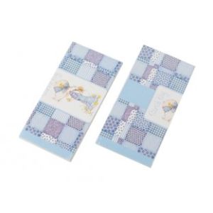 Customized Neat blue cloth pattern with tracery Personalised Notepad