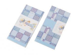 Customized Neat blue cloth pattern with tracery Personalised Notepad