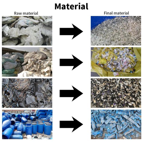 Non-Standard Customization Work Smoothly Scraped by Dual Shaft Single Motor Shredder