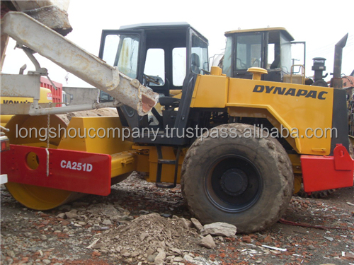 Construction Works Used Dynapac CA25D Single Drum Vibratory Roller