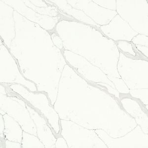 Prefab Quartz Slabs 126X63'' White Island Quartz Bathroom Countertops