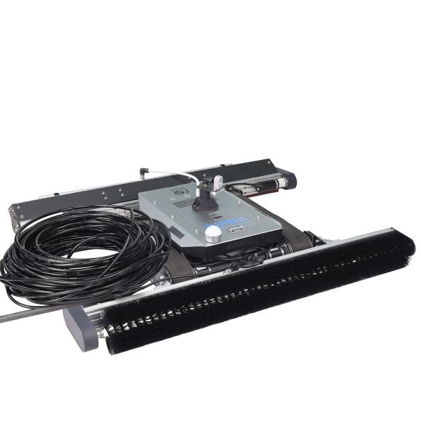 Rotating Brush Head Solar Panel Cleaning Machine with Water Fed Pipe Remote