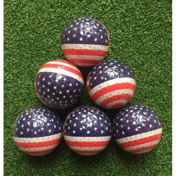 logo golf ball with flag