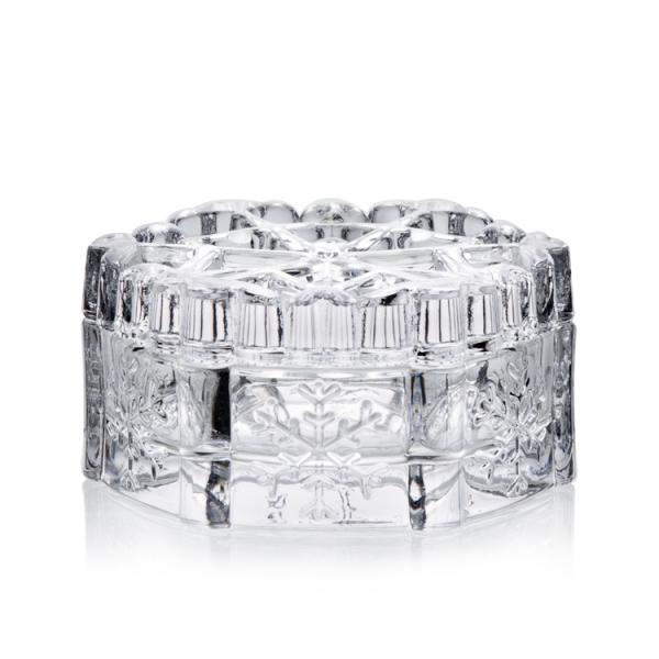 Customized Snowflake Pattern Crystal Glass Jewelry Box