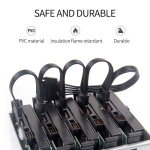 4 Pin IDE 1 To 5 SATA 15 Pin Hard Drive Power Supply Splitter Cable