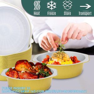 160mm Diameter 800ml Foil Container Aluminum Pans Disposable Aluminium Foil Tray