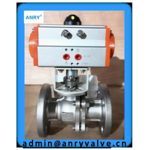 Teflon - Lined Differential Pressure Control Pneumatic Actuated Ball Valve PTFE