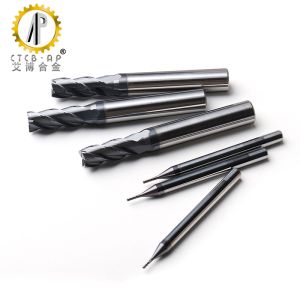 TiAlN Coating Tungsten Carbide CNC Milling Cutters HRC 58