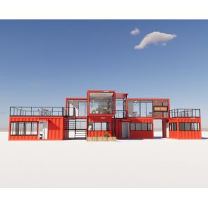 Prefab Modular 3 Bedroom House Galvanized Steel Square Tubes 20ft or 40ft Ready
