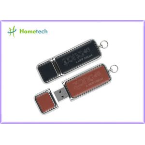 Promotional engravable Leather USB Flash Drive custom logo printing