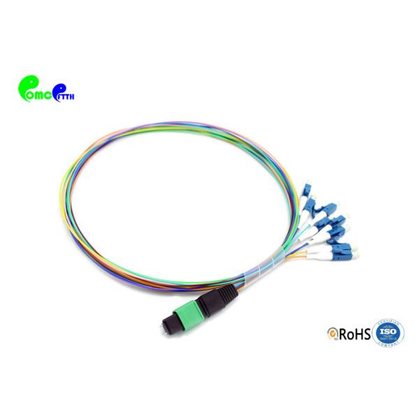 MTP Trunk Cable 9 / 125μm 8F MTP Male - LC UPC 0.9mm Fiber Optic Patch Cable