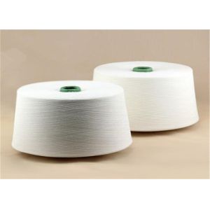 Natural White Polyester Knitting Yarn Ring Spun Yarn 30S On Paper Core