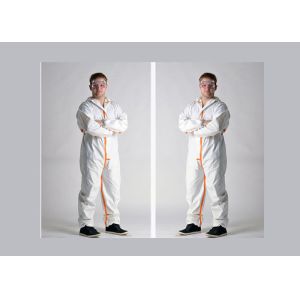 China Long Sleeve Disposable Protective Coverall PP + Microporous Film Material on sale