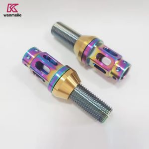 refitted with titanium alloy hollow tire bolt M14 1.5 wheel hub bolts cone seat