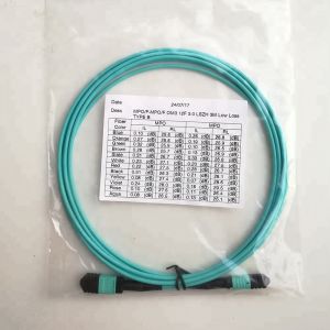 12 Fibers Female MPO Fiber Optic Patch Cord Pigtail Cable 0.9mm 2.0mm 3.0mm