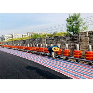 Yellow Orange Polyurethane Highway Roller Crash Barrier 350*500mm