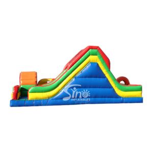 Amazing Multifunction Commercial Kids Inflatable Obstacle With Big Slide