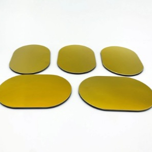 Gold Layer Optical Quartz Glass Plate of 6.91g/cm3 Density