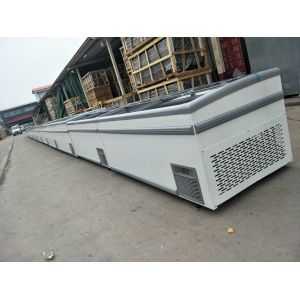 Static Cooling Supermarket Chest Freezer Sliding Door Ice Cream Freezer Energy