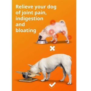 2023 Non-folding Rack Elevated Bamboo Pet Feeder With Stainless-steel Food And