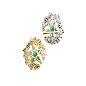 Double Sided Design 3d Name Badges With Logo Gilded Badge