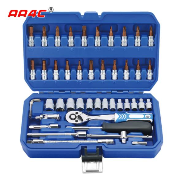 AA4C 46pcs auto repair tool kit shelf hardware hand tools workbench tools A1
