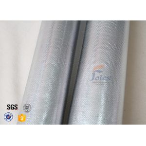 China 0.8mm Silver Coated High Silica Fabric For Fire Blanket / Curtain on sale