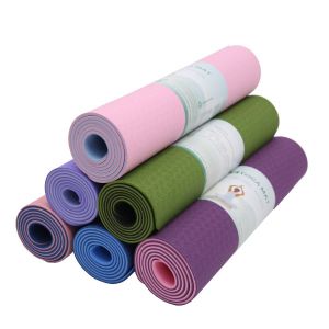 183x61cm Double Layer Yoga Mat , 15mm Tpe Material Yoga Mat