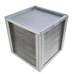 Titanium Air To Water Condenser 200mm Finned Tube Cross Flow Heat Exchanger