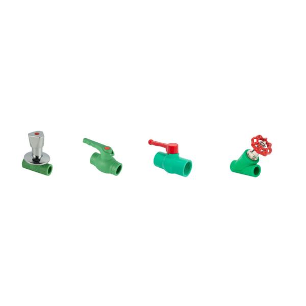 Green/White PPR Pipe Fitting Water Ball Valve for Customization and Plumbing System