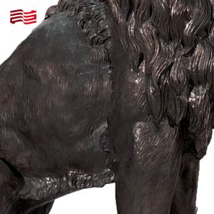 Custom Print Method Life-Size Bronze Lion Sculpture for Large Spaces and Custom