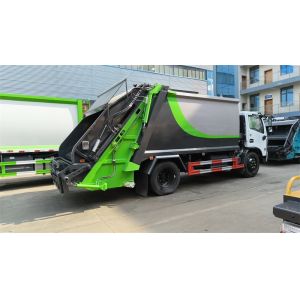 4X2 EURO 6 DONGFENG 156HP 170HP 12CBM COMPACT GARBAGE VEHICLE REAR LOADER