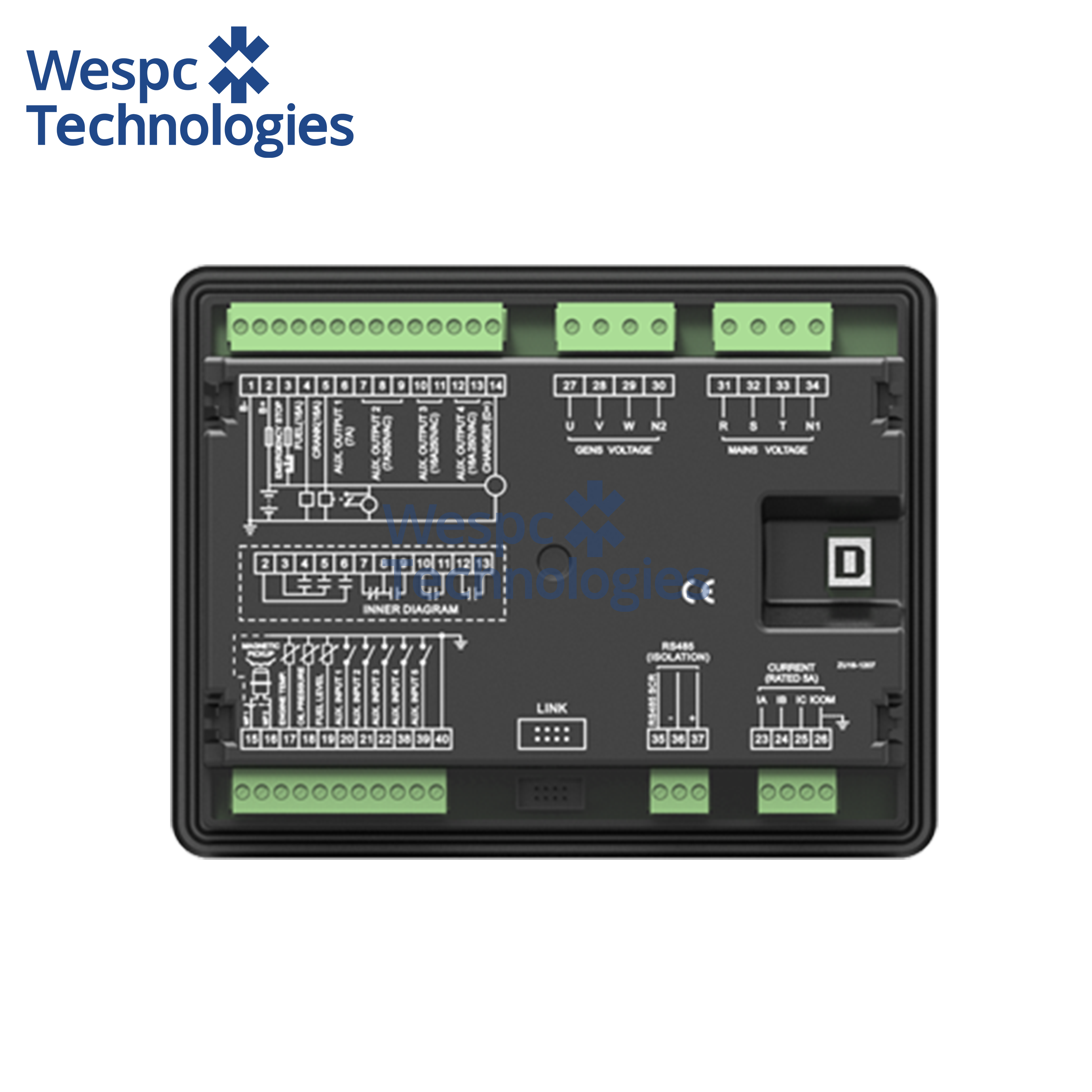 WESPC Original Smartgen HGM6120U2C Auto Start Generator Controller AMF Module