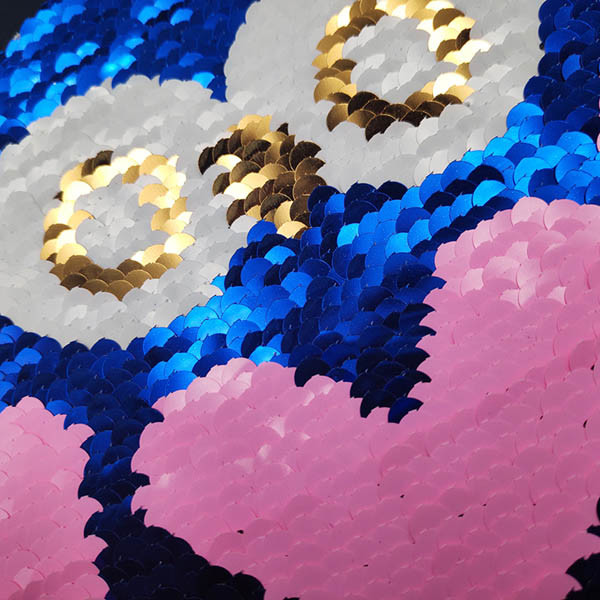 Blue / Pink Owl Reverse Sequin Patch Eco Friendly For Garment / Shoes Decoration