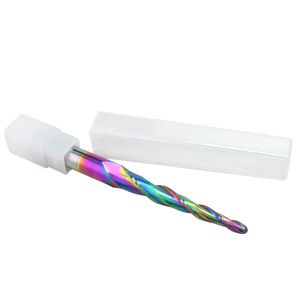 New Model Multicolor Coating 2 Flutes Taper Ball Nose DLC HRC55 Solid Carbide