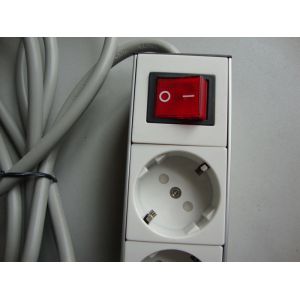 Eurpean Multiple Socket Power Strip Bar With Extension Cord / E&F Joint Plug 12