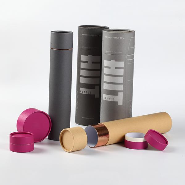 Black Package Kraft Cylinder Packaging with Lid