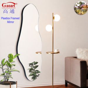 Large Bedroom Decoration Wall Mirror in Art Deco Style for Design Oval Shaving