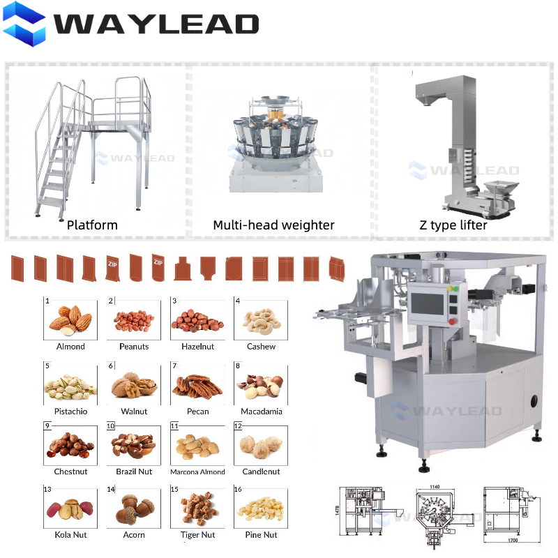 Doypack Packing Machine with Zipper Pouch & Spout Pouch Function